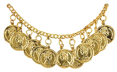 W WIDMANN MILANO Party Fashion 2925V - Bracelet de cheville avec pièces, bijou, chaîne de cheville, gitane, Bollywood, Orient, carnaval, soirée à thème