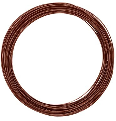 Vaessen Creative Redondo Alambre de Aluminio, Marrón (Brown), 1 mm, 10