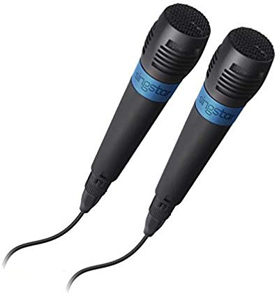 Premium 2 x Professionelle Karaoke Mikrofone für PS2 / PS3 / PS4 / Xbox/PC