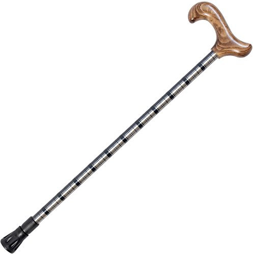 Gastrock Gehstock Teleskopstock Vario-Derby, mit Gummipuffer - Check Braun Beige