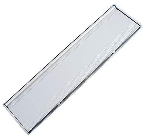 Letter Box Cover with Brush & Flap for Internal OR External Use - Silver Finish