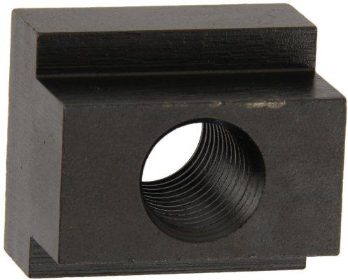 1018 Steel T-Slot Nut, Black Oxide Finish, Tapped Through, 1/2-13 Threads, 5/8 Height, 9/16 Slot Depth, Made in US (Pack of 5)