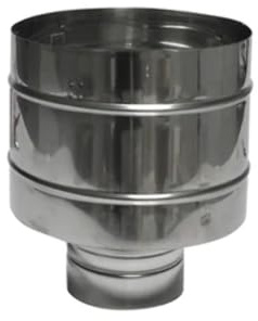 DIANKAMIN 412-476-250 Terminale in Acciaio a Botte per canne fumarie 250mm, Multicolore