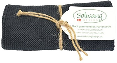 Solwang Handtuch gestrickt in Schwarz