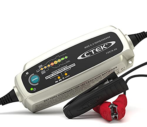 CTEK (56-959) Silver MUS 4.3 TEST & CHARGE 12 Volt Fully Automatic Charger and Tester