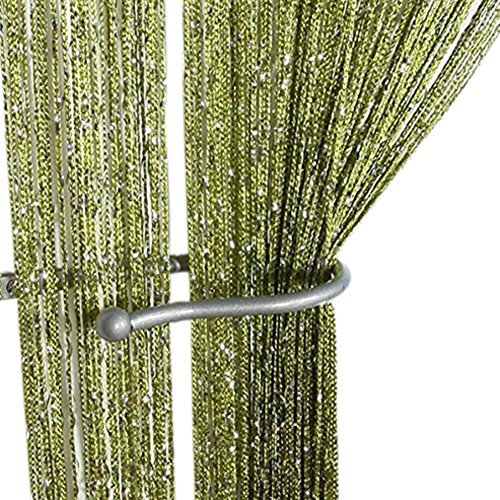 Tangpan Türvorhang Glitzer flach Trennwand Troddeln Täfelung, Textil, grün, 100_x_200_cm
