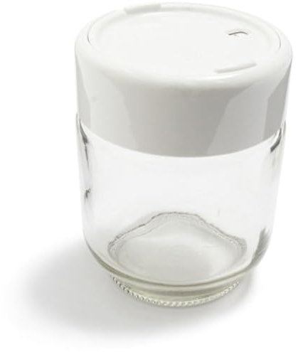 Euro Cuisine Glass Jars for Yogurt Maker with Date Indicator Lids, Clear, 6 Ounce, Set of 8 6oz Glass Jars, Ideal for Yogurt, Parfaits, & More - Clear, Multipurpose Yogurt Containers