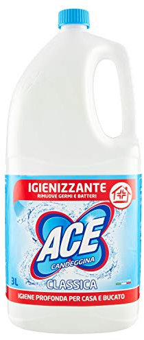 ACE Klassische – Bleichmittel, Haus und Wäsche, Formula multipulito – 3 Flaschen 3 L [9 L]