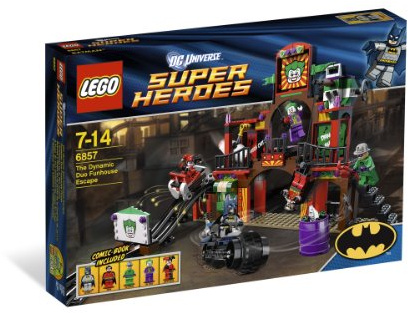 LEGO 6857 SUPER HEROES Le Dynamic Duo Funhouse Escape (Batman, Robin, Le Joker, Riddler, Harley Quinn)
