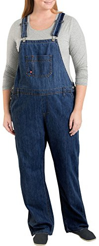 Dickies Women's Plus Size Denim Bib Overall - Blue - 24 Regular