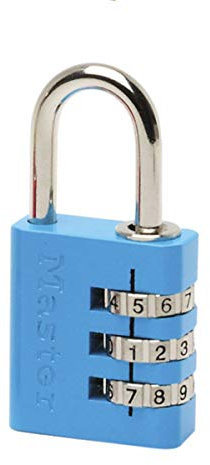 Master Lock 7630EURDCOL Lucchetto con Combinazione in alluminio, Multicolore(Casuale), 3 x 6.5 x 1.3 cm