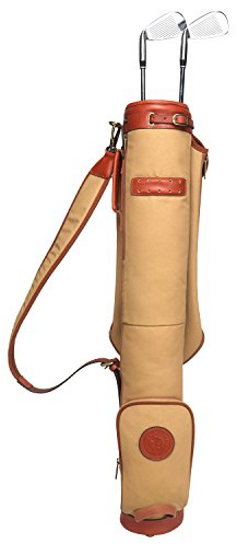Tourbon TB904CA Golfbag i vattentät kanvas, för kurs, träning, golfklubb, bärväska, resväska, med mjuk vadderad axelrem