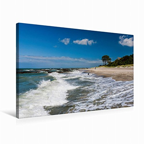 Premium Textil-Leinwand 75 x 50 cm Quer-Format Strand von Ahrenshoop | Wandbild, HD-Bild auf Keilrahmen, Fertigbild auf hochwertigem Vlies, Leinwanddruck von Klaus Hoffmann