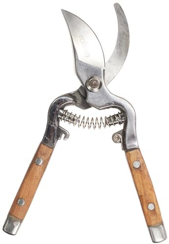 Rolson 82136 Sécateur à contre-lame avec poignées en bois de frêne