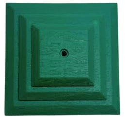 Linic Plastics Pack of 10 Plastic Fence Post Caps in Green to fit a 3 Square Fence Post, Rot Proof. (GT0044). UK Made. Free UK Postage