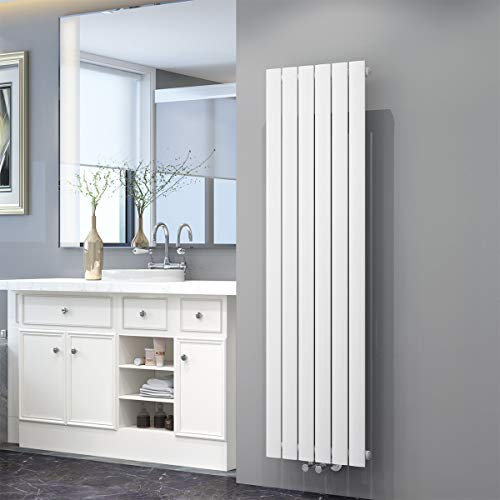 Design Flach Heizkörper 1600x462mm Weiß Paneelheizkörper Vertikal Mittelanschluss Einlagig