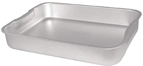 Vogue K422 Aluminium Roasting Dish 320X215X50mm Baking Oven Tray Roaster, Silver