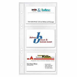 VELOFLEX 5 x Visitenkartenhüllen für Visitenkartenbuch 41555 VE=10 Stück