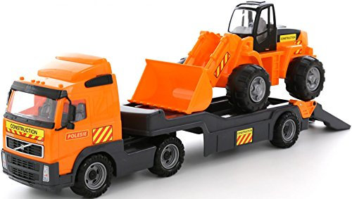 WADER Volvo Lastwagen LKW Tieflader mit Schaufellader
