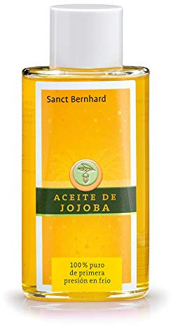 Aceite de Jojoba puro, de primera presión en frío 100ml - para piel suave y elástica con protección solar natural factor 4-6 y refuerzo de uñas, Sanct Bernhard - Cebanatural