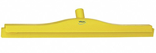 Vikan 77146 Rubber Polypropylene Frame Double Blade Squeegee, 24, Yellow