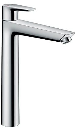 hansgrohe Talis E - Waschtischarmatur ohne Ablauf, Wasserhahn Bad mit Auslauf Höhe 240 mm, Mischbatterie Waschbecken wassersparend (EcoSmart), Chrom