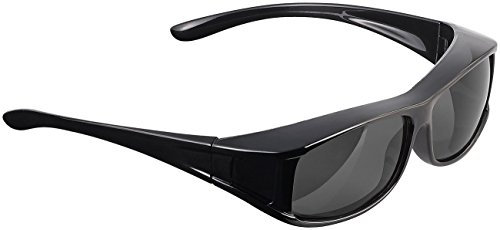 PEARL Sonnenüberbrille: Überzieh-Sonnenbrille Day Vision Pro für Brillenträger, polarisiert (Sonnenüberbrille für Brillenträger, Sonnenbrille über Brille, Überziehbrille Herren)