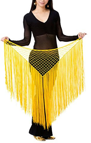 Hoerev handgemachte Bauchtanz Hüfttuch, PaillettenrockFransen - Hüfttuch