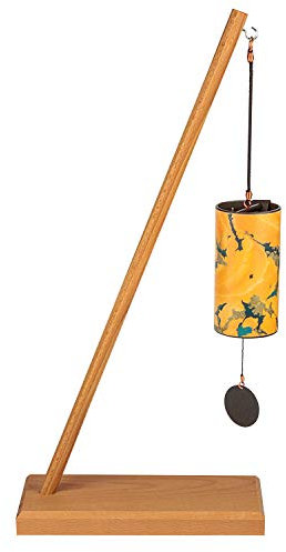 Zaphir Klangspiel Twilight Herbst mit Ständer - Klangspielständer Pisa aus Buchenholz - 55 cm Höhe für Yoga, Kinder zur Entspannung und Meditieren