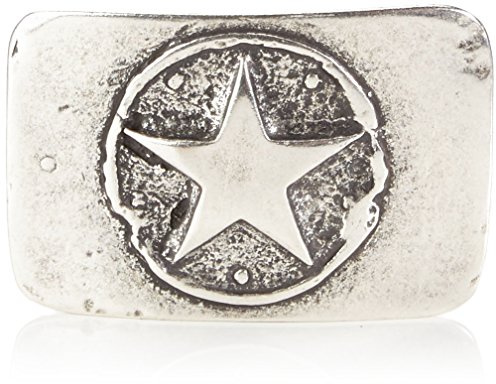 MGM Unisex Gürtel Schließe Stern, Gr. 70 cm (Herstellergröße: One Size), Silber (Altsilber 1)