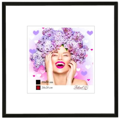 Photo Style Kunststoff Bilderrahmen quadratisch Foto Rahmen Picture Frame Collage: Farbe: Schwarz | Format: 50x50