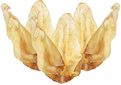 Schecker Rinderohren für Hunde - getrocknet - groß - fettarm - natürlicher Kauspaß 180g = ca. 10 Stück