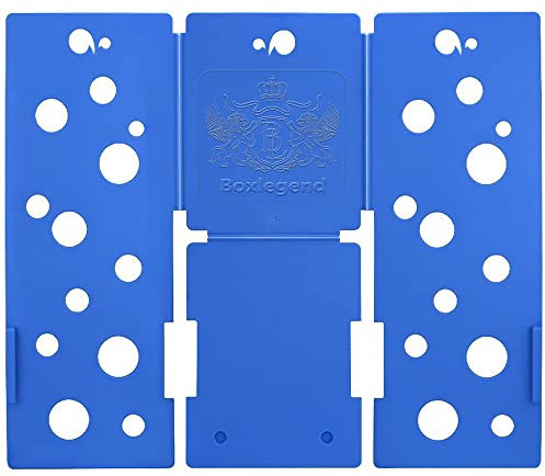 BoxLegend V5 Shirt Folding Board t Shirt Folder Assemblable Clothes Folding Board Easy and Fast to fold Clothes Professional Laundry Folder Tool, Blue
