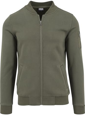 Urban Classics Bekleidung Sweat Bomber Olive (TB1409-00176) M Gruen