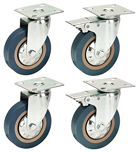 Bulldog, Schwerlastrollen aus Hartgummi, 300 kg maximale Tragkraft pro Set, 100 mm