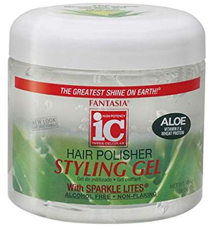 Fantasia High Potency IC Hair Polisher Styling Gel, with Sparkle Lites, 16 Ounce (Model: 1992)