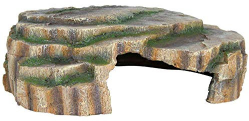 TRIXIE Reptilienhöhle in Regenwaldoptik - idealer Rückzugsort - für Terrarien und Aquarien geeignet - 30 x 10 x 25 cm - Polyharz -
