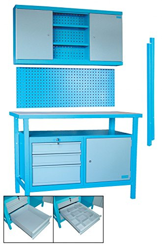 Güde WERKBANK-SET 3TLG Werkbank,Wandschrank,Lochwand NEU
