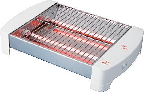Jata TT587 Tostador Horizontal Laterales de Acero Inoxidable con 2 Barras de Cuarzo Gran Superficie Bandeja Recogemigas Extraíble 400 W