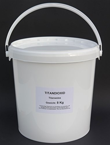 Pigments dioxyde de titane fb. Blanc de colorer de ciment de et kalkgebundenen matériaux de construction selon DIN EN 12878 – Quantité : 8 kg