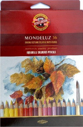 Mondeluz Aquarellstifte aus Zedernholz, 36 Stück