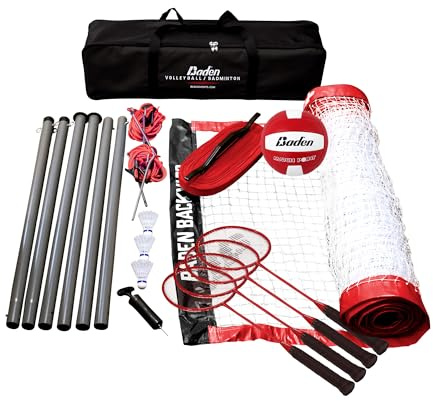 Baden Champions Volleyball Badminton Combo Set