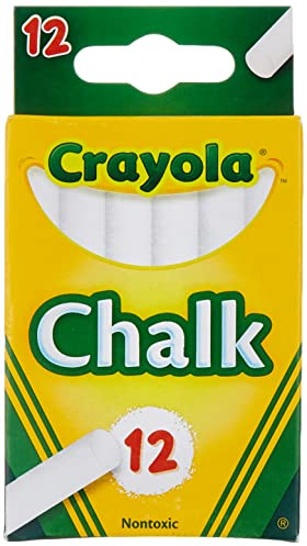 CRAYOLA, 1 paquete de 12 tizas, color blanco