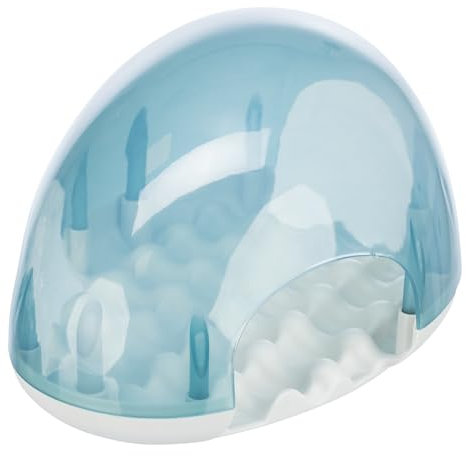 TRIXIE interaktives und spülmaschinenfestes Intelligenzspielzeug für Katzen Cat Activity Snack Box, 19 × 13 × 14 cm, weiß/transparent blau- 46001