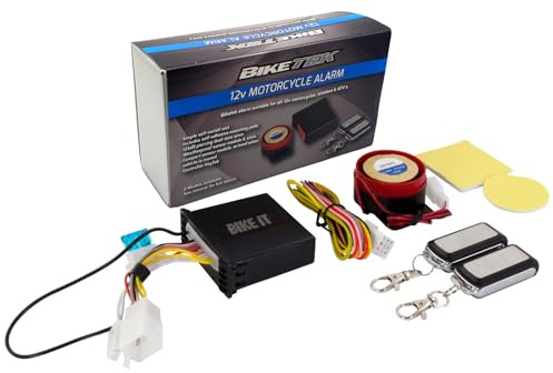 Bike It Motorcycle Remote Alarm 12V Universal with 2 Key Fobs