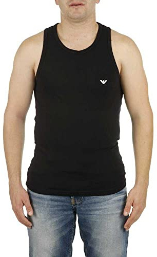 Emporio Armani Underwear Herren Tank Iconic Logoband Schlafanzugoberteil, Schwarz, XL