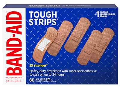 BAND-AID Brand Tough Strips Adhesive Bandages, All One Size, 60 Count
