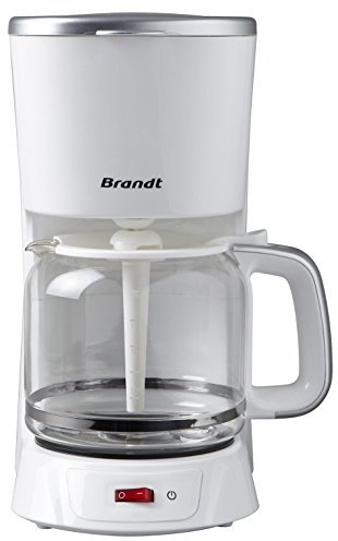 Brandt CAF1318S – Cafetière Filtre Électrique – Capacité 18 Tasses – Réservoir 1,8L – Verseuse en Verre — Fonction Maintien au Chaud 40 Minutes – Blanche