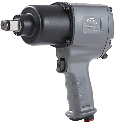 ORAZIO Air Impact Wrench 3/4 Twin Hammer 1200N.M, Professional Garage Car Truck Wheel Tyre Bolts Removal Installation Pneumatic Tool Aluminium Housing 215226