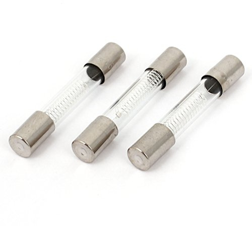 sourcingmap Glass Tube Fuse 0.65A 5kV 6 x 40mm 3Pcs for Microwave Oven